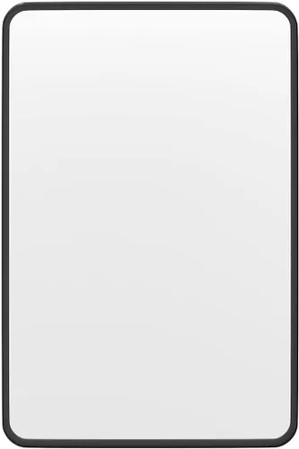 Vista 7 de Flash Furniture Janinne - Espejo rectangular de pared, espejo de acento negro mate, espejo de tocador de 20 x 30 pulgadas, para baño, tocador