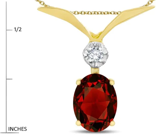 Vista 2 de Collar con colgante en forma de V con forma de V de oro macizo de 14 k de Star K