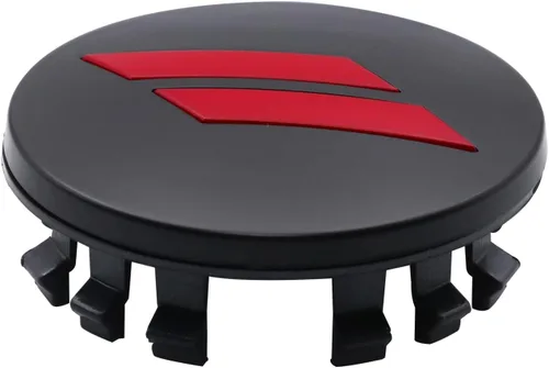 Vista 3 de 6CZ27DX8AA - Tapacubos de plástico para rueda de 2.5 pulgadas, 2.480 in, personalizables, aptos para 2017-2022 con ruedas de 20 pulgadas (negro/rojo)