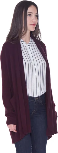 Vista 2 de cashmere 4 U 100 Cachemira Oversize Open Front Cardigan Coat para las mujeres