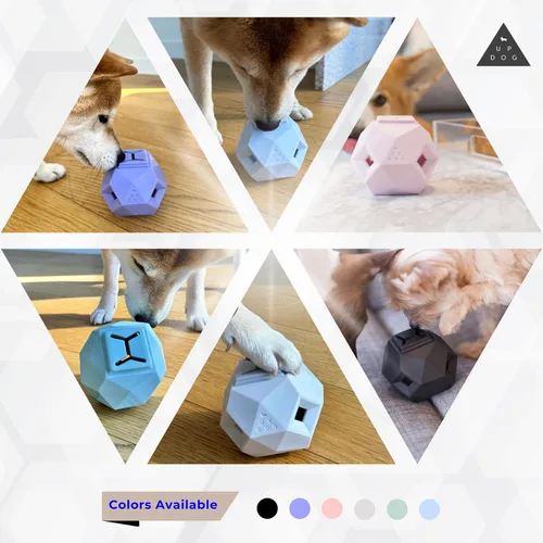 Vista 7 de Pelotas dispensadoras de golosinas para perros medianos y gatos, juguete interactivo para el juego propio, mejora la higiene oral, simulación mental