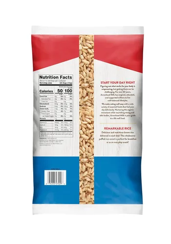 Vista 2 de Arrowhead Mills Cereal de arroz inflado, bolsa de 6 onzas (paquete de 12)