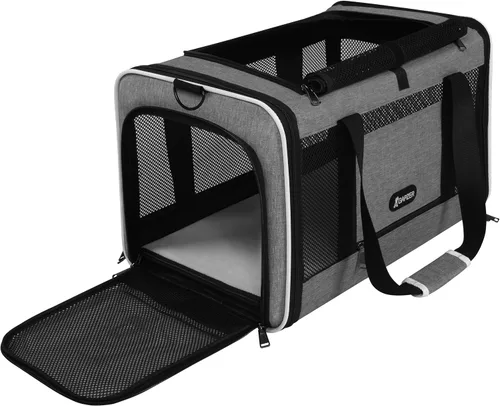 Vista 11 de GAPZER Transportador de gatos aprobado por American Airlines 18x11x11, apertura superior, resistente, suave, bolsa de transporte para mascotas