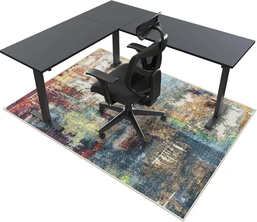 Vista 11 de Anidaroel Alfombra para Silla de Oficina para Piso de Madera Dura, Protector para Silla con Ruedas de 36"x48", Alfombra para Computadora