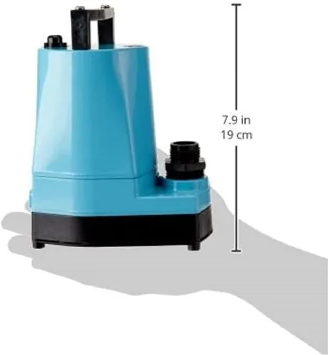 Vista 6 de Little Giant 5-MSP 115-Volt, 1/6 HP, 1200 GPH, Bomba de utilidad manual de aluminio, cable de 10 pies, azul, 505000