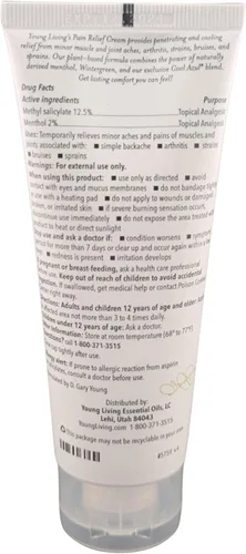 Vista 5 de Young Living Cool Azul Crema para aliviar el dolor, mezcla refrescante de mentol con aceites esenciales de gaulteria y menta, aroma vigorizante