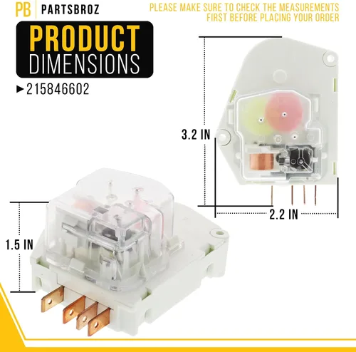 Vista 2 de Temporizador de descongelación para refrigerador 215846602 - Sustituye a AP2111929, 00624728, 00626234, 00628510, 00628518, 0628510, 08000559
