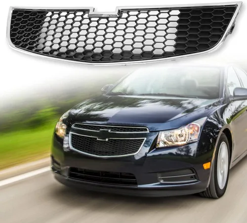Vista 2 de PIT66 Parachoques delantero inferior rejilla media/inferior compatible con Chevy Cruze 2011 2012 2013 2014 (no es compatible con el modelo ECO)