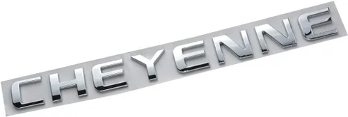 Vista 5 de Aimoll 1 placa de identificación de emblema Cheyenne para puerta o portón trasero para Silverado 07-18 (negro)
