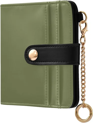 Vista 26 de Sinestour Azalea print Small Wallet for Women RFID Blocking Leather Bifold Small Purse with Zipper Coin Pocket ID Window Card Holder, Compact Credit