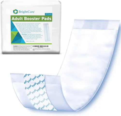 Vista 3 de Inserto de almohadilla para pañales para adultos, grande, día y noche, 25 unidades Con adhesivo, para hombres o mujeres, 16 onzas absorbentes