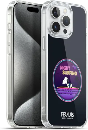 Vista 184 de Head Case Designs Funda de gel suave con licencia oficial de Peanuts Tropical Surf Snoopy Aloha Disco compatible con Apple iPhone 13 Mini Surf