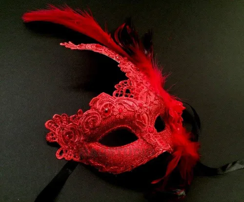 Vista 2 de MASQSTUDIO Brocado de encaje de mascarada máscara de Navidad Nochevieja Mardi Gras Party