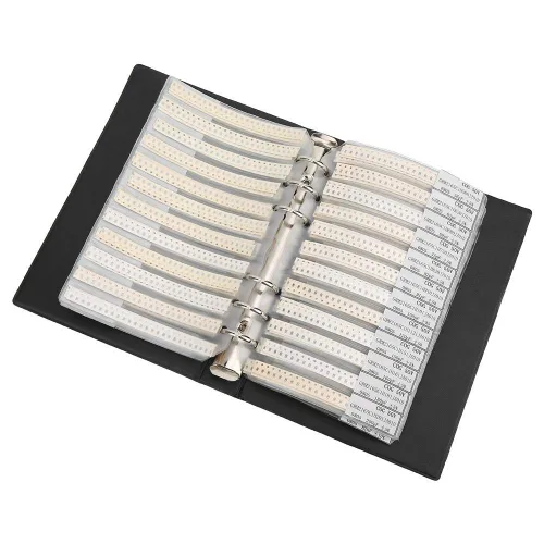 Vista 8 de Libro de muestras de condensador SMD 0805, 92 tipos/cada 50 (0.5pF-10uF) Total 4600 piezas, kit de libro de muestras combinado SMT