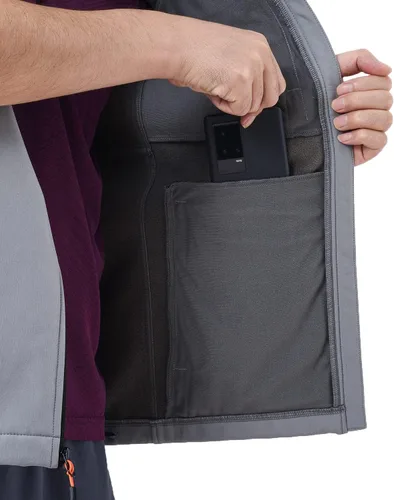 Vista 6 de MoFiz Chaleco para hombre, chaleco para hombre, con cremallera completa, forro polar, ligero, softshell, resistente al viento, chaqueta sin mangas