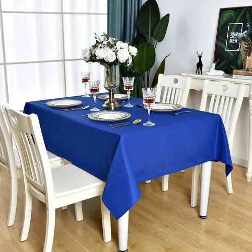 Vista 13 de Mantel Cuadrado Verde Manzana Impermeable Resistente a las Manchas Sin Arrugas Mantel de Mesa de Poliéster 210GSM Limpiable Cubierta de Mesa