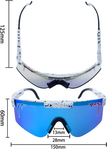 Vista 6 de Gafas de sol polarizadas de ciclismo para hombres y mujeres gafas deportivas UV400 para jóvenes gafas resistentes al viento para béisbol correr golf
