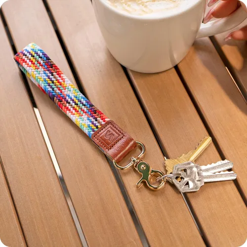 Vista 5 de Cordón de pulsera, soporte elástico para llavero, diseño elástico original anticaída