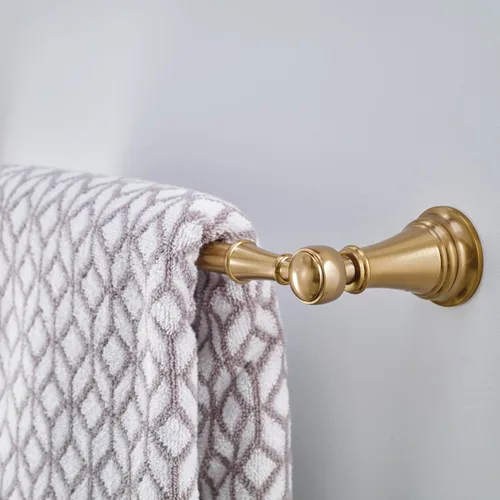 Vista 2 de Moen YB8418BG Weymouth - Toallero individual de 18 pulgadas, oro cepillado