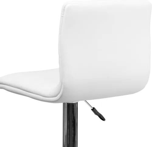 Vista 71 de Flash Funiture silla de bar ajustable con base cromada, Vinilo, Gris