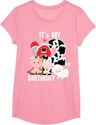 Vista 98 de Camiseta para fiesta de 2 años con texto en inglés "It's My 2nd Birthday", Negro