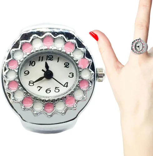 Vista 7 de Reloj de anillo inteligente con anillo preciso, reloj de cristal para cumpleaños, Navidad, regalo de San Valentín