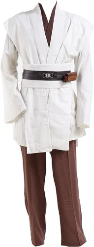 Vista 5 de Bata de fiesta para disfraz de Halloween, talla de EE. UU. (hombres, L, marrón)