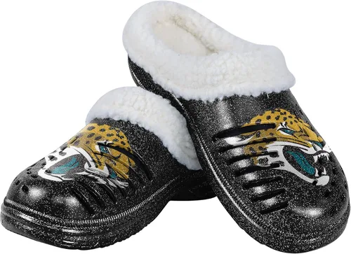 Vista 20 de FOCO - Zuecos con logotipo del equipo de la NFL para mujer, forro de sherpa y brillo