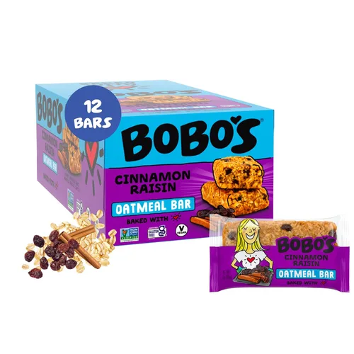 Vista 26 de Bobo's Barras de mantequilla de almendra y avena, sin gluten, sin OGM, avena integral, paquete de 12 Barritas de aperitivo Para llevar Hechas