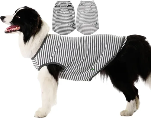 Vista 25 de Camisas Lisas para Perros, Ropa Sólida para Perros, Camiseta Ligera Elástica, Sin Mangas Blanca para Cachorros Chihuahua Gatos Disfraces Pequeños