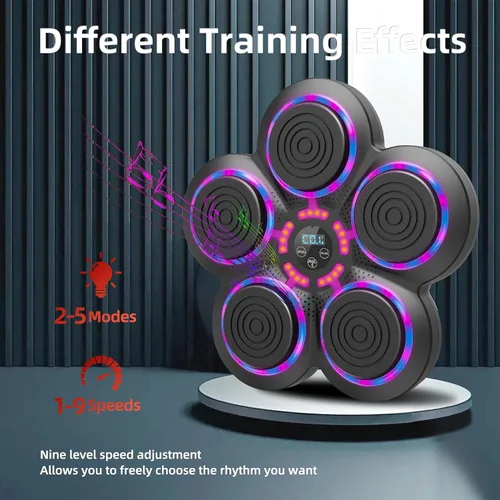 Vista 6 de 2026 Music Boxing Machine with Boxing Gloves, Smart Bluetooth Boxing Trainer, Boxing Wall Mount Machine for Adults Kids, Electronic Boxing Target