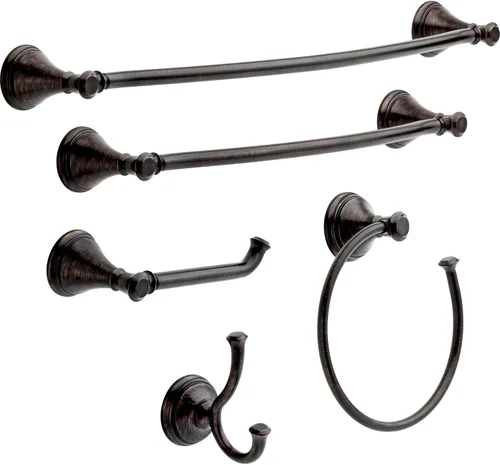 Vista 2 de Delta Faucet Cassidy. Estante de vidrio con barra, de 24 pulgadas., 79710-RB