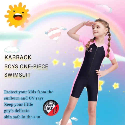 Vista 3 de karrack Traje de baño de una pieza para niñas y niños con protección solar UPF 50+