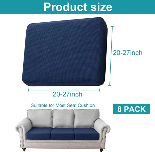 Vista 2 de LiveGo Funda de cojín para sofá de patio, impermeable, de repuesto, para muebles de patio, fundas de asiento de silla, protector suave y flexible