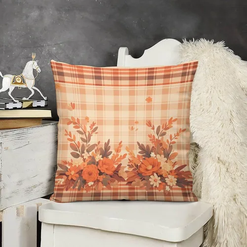 Vista 15 de Fundas de almohada para sofá de 12 x 12 pulgadas, diseño cuadrado de otoño y granja campestre, suave, estampado de doble cara, fundas decorativas