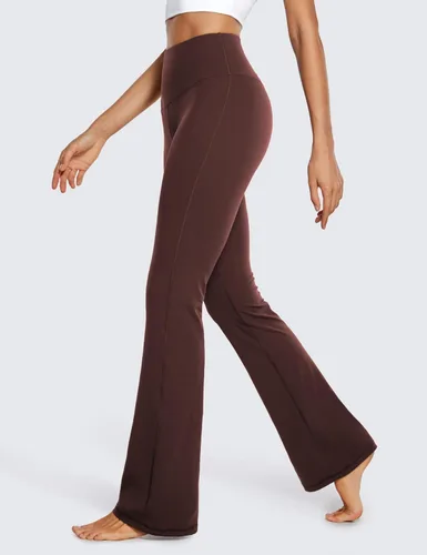 Vista 3 de CRZ YOGA Butterluxe - Leggings acampanados de cintura alta para mujer de 32 pulgadas, pantalones de yoga de pierna ancha con bolsillos, suaves