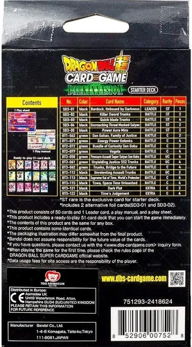 Vista 2 de Dragon Ball Z Super The Dark Invasion Starter Deck Series 3 Cross Worlds