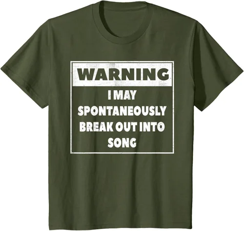 Vista 13 de Advertencia I may Spontaneously romper en canción camiseta