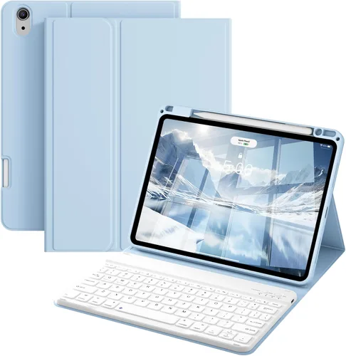 Vista 22 de kenke Funda para iPad de 9ª/8ª/7ª generación con teclado de 10.2 pulgadas Gris