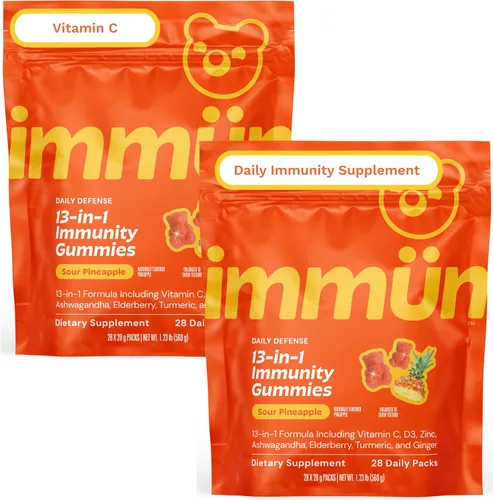 Vista 11 de Grüns Gomitas de inmunidad inmune con vitamina C, apoyo inmunológico diario