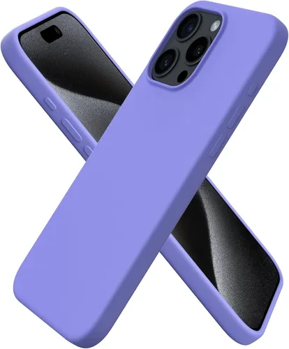 Vista 18 de ORNARTO Funda compatible con iPhone 15 Pro Max de 6.7 pulgadas, de silicona líquida delgada, de 3 capas, de gel suave, protectora, a prueba