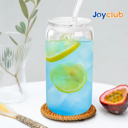 Vista 7 de Joyclub Paquete de 8 tapas acrílicas aptas para vasos de vidrio de 16 onzas Transparente
