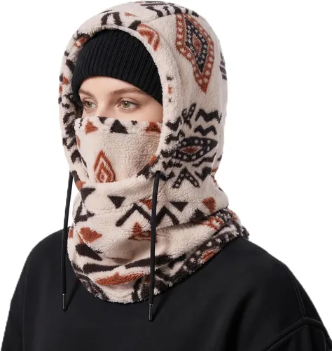 Vista 18 de Ski Mask Balalclava Windproof Face Mask Warm Fleece Neck Cover for Cold Weather Helmet Hood for Men & Women A01-negro