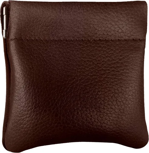 Vista 49 de Monedero clásico a presión, de cuero, para hombre de Nabobb, negro