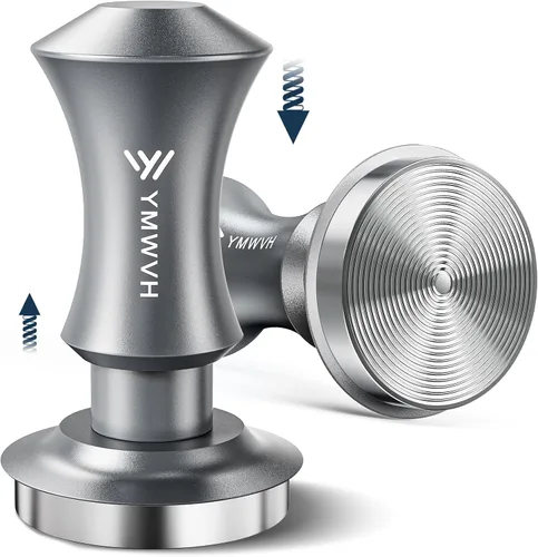 Vista 13 de Tamper de espresso de 51 mm, tamper de café barista premium con muelles de repuesto de 20 lb/30 lb y base ondulada 100% de acero inoxidable, presión