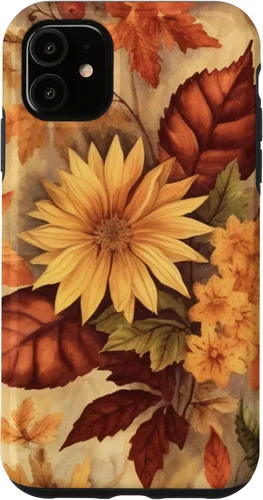 Vista 8 de Autumn Foliage Fall Leaves Girl Women Kids Fall Case for iPhone 17
