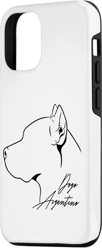 Vista 2 de iPhone 15 Funny proud Dogo Argentino perfil perro mamá perro caso