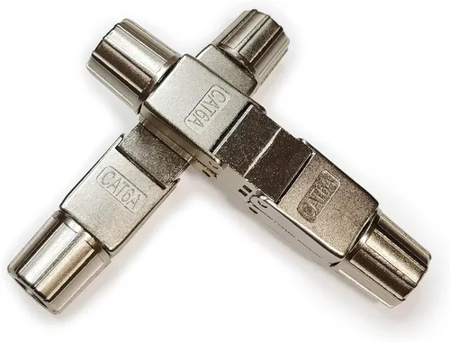 Vista 8 de Caja de conexiones Ethernet, conector de empalme a tope de cable de red CAT6A/CAT6E/CAT6/CAT5E/CAT5E/CAT5, terminal de tipo perforado blindado sin