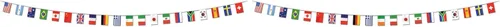 Vista 7 de Banderines con diseños de banderas nacionales, impermeables, 20 banderas por hilo, Paquete de 1, Multicolor