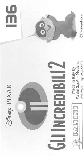 Vista 2 de 2018 Panini Incredibles 2 Album Sticker #136 Sticker 136